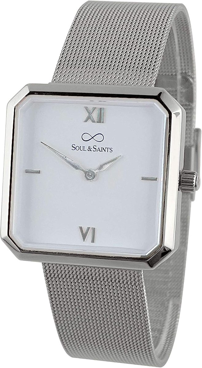 Mary Premium Ladies Watch Stainless Steel Elegant Wrist Watch Square Rectangular Ladies Watch Square Mesh Bracelet - ShopVlot