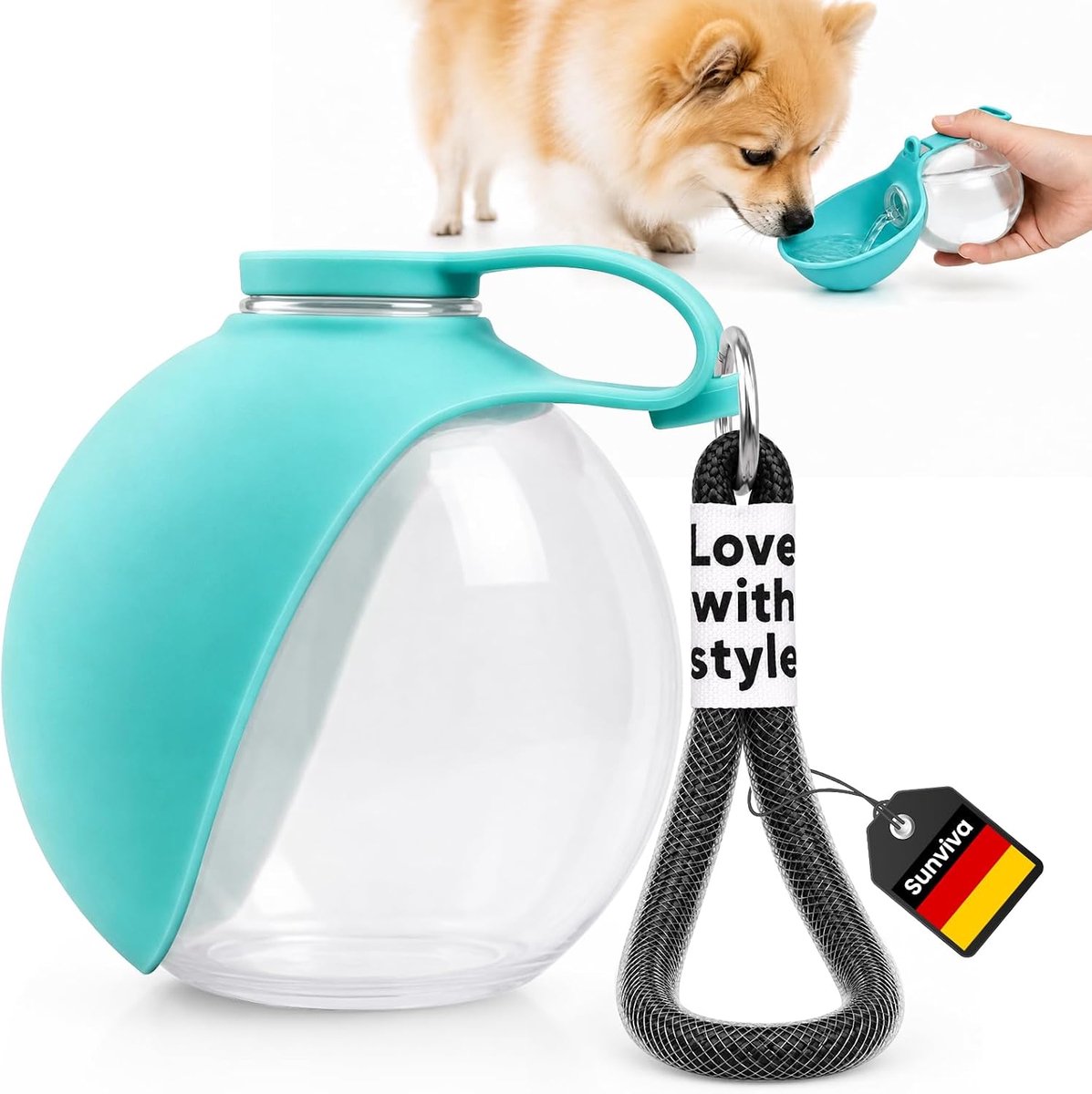 Drinkfles honden voor onderweg (blauw) - ShopVlot