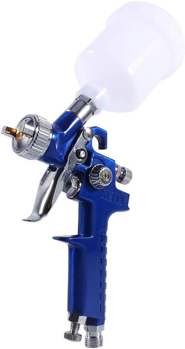 Airbrush, Stainless Steel Needle and Mouthpiece with Nozzle of 0.8 Mm 100 Ml Gravity Supply HVLP Mini Airless Paint - ShopVlot
