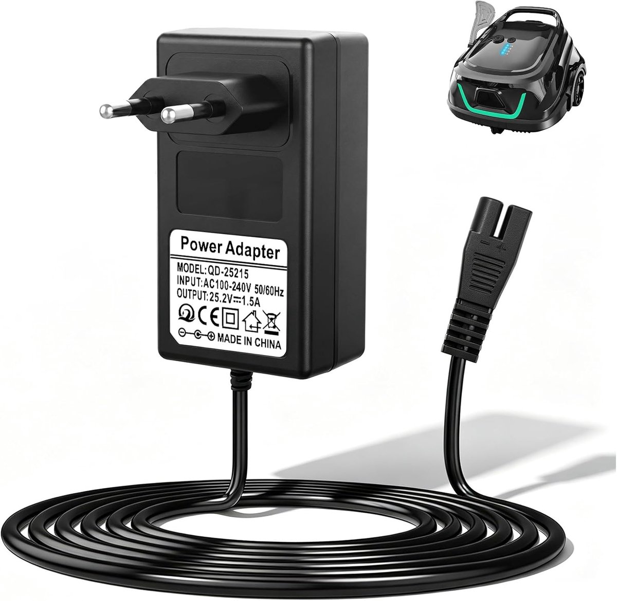 Oplader 25.2V voor WYBOT A1 OS2010 Robot Zwembadreiniger, 36W Adapter voor Automatische Zwembadreiniger Zwembadrobot - ShopVlot