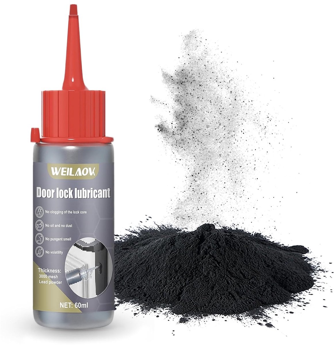 Graphite grease, graphite spray, graphite powder, graphite powder for locks, graphite for lubricating door locks - ShopVlot