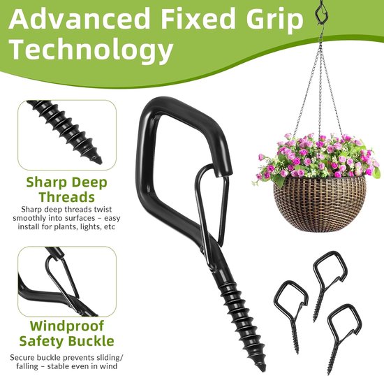 30 pcs black hooks for screwing on - ShopVlot — afbeelding 2