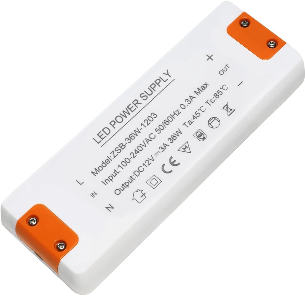 12V LED Driver, 36W 3A LED Transformer 240 to 12V, Constant Power Supply, Compact LED Light Adapter for G4 GU5.3 MR11 - ShopVlot