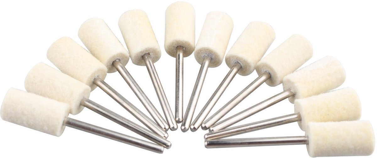 12pcs 8mm Cylindrical Felt Polishing Pad, Felt Polishing Kit Tools for Jewelry, Glass, Stone, Ceramic, Nail Art - ShopVlot