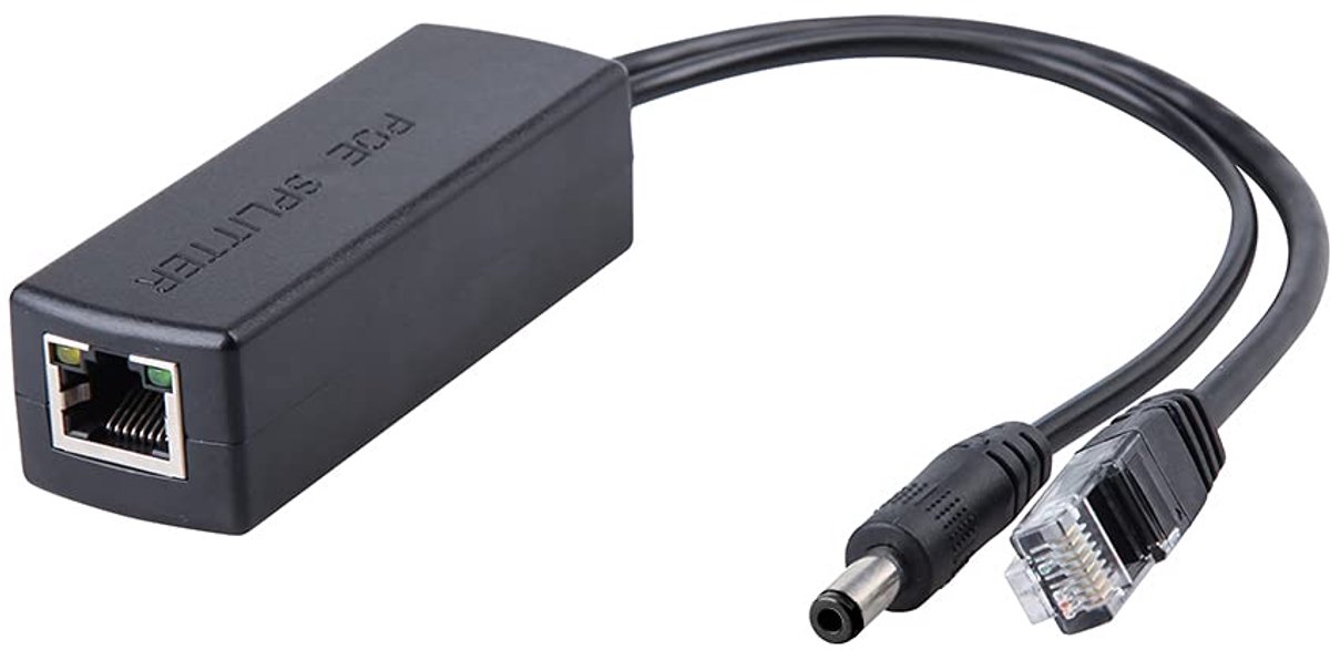 10Gtek Gigabit POE Splitter Adapter 48V to 12V, 5.5 x 2.1mm DC, IEEE 802.3af/at compliant 10/100/1000 Mbit/s up to - ShopVlot