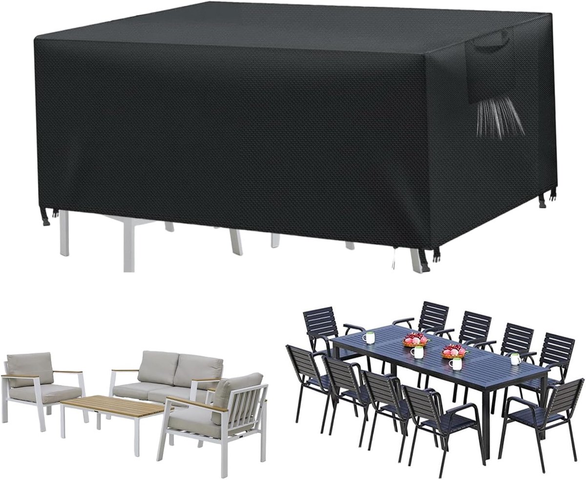 Garden Furniture Cover, Heavy Duty 420D Oxford Fabric, Waterproof Protective Cover, Anti-UV Garden Furniture Cover - ShopVlot