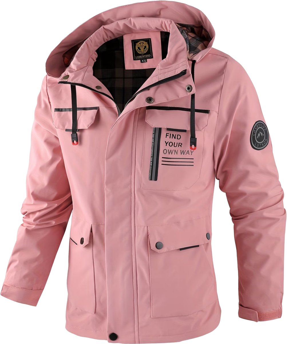 Currero Zomerjas Heren Tussenjas Zomerjack Volwassenen Windjack Windbreaker Outdoor Kleur Roze