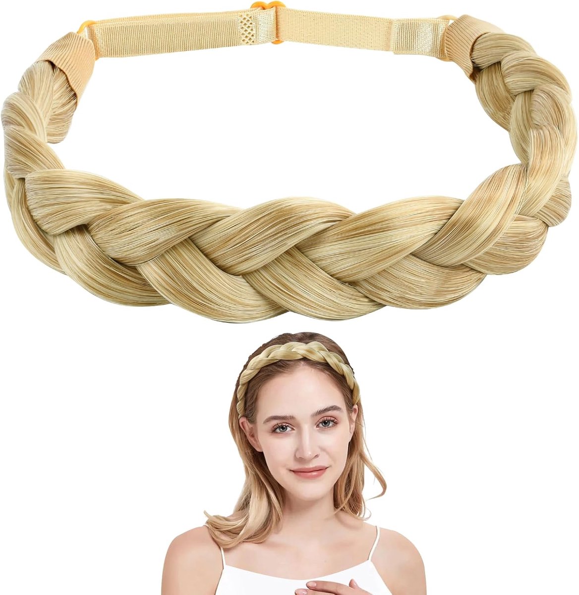 Women's Braided Synthetic Hair Band Adjustable Hair Band for Beer Party, Wedding, Party - ShopVlot