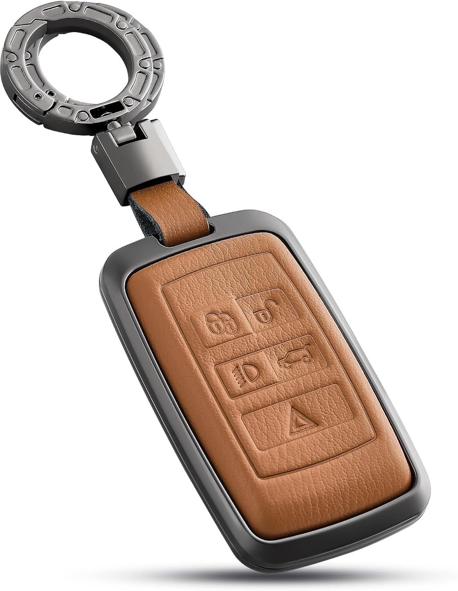Autosleutelhoes van leer, voor Land Rover, Range Sport, Evoque, Freelander, Discovery, Defender, Jaguar, auto - ShopVlot