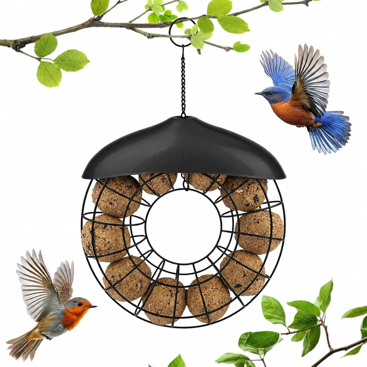 Houder voor vogelvoeder, dispenser voor voeder, hangende voederstations voor wilde vogels, ideaal voor tuinen en balkons