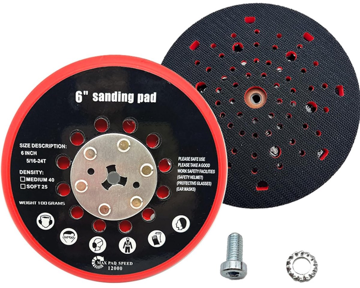Schuurplaat 150 mm - 72 gaten - optimaal stofextractie - perfect voor professionals - ShopVlot