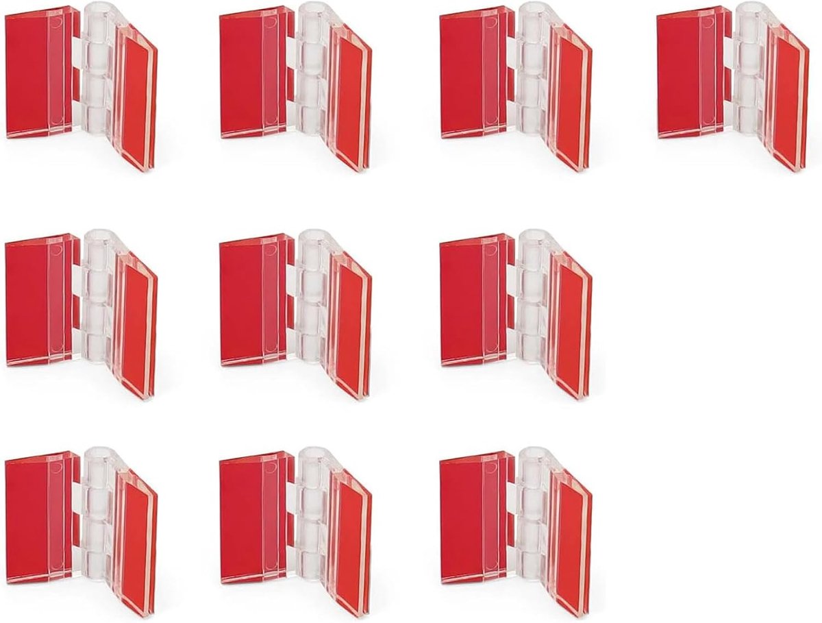 Plastic piano scharnieren 25 x 35 mm - transparant - zelfklevend - ideaal voor meubels - ShopVlot
