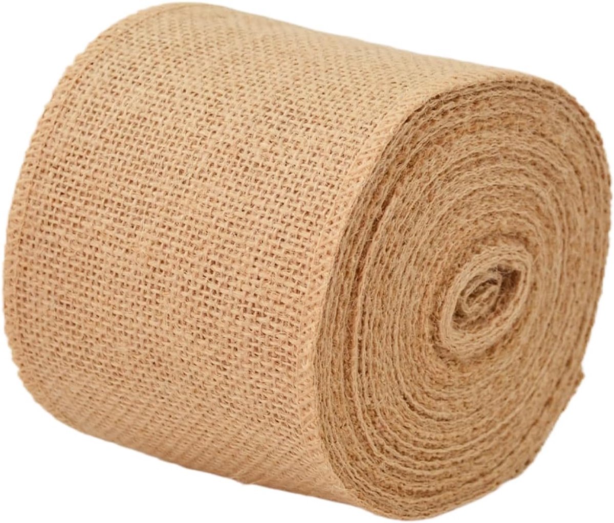 Jute band 10cm x 10m - vintage natuurlijke stijl - herbruikbaar - ideaal voor decoratie - ShopVlot