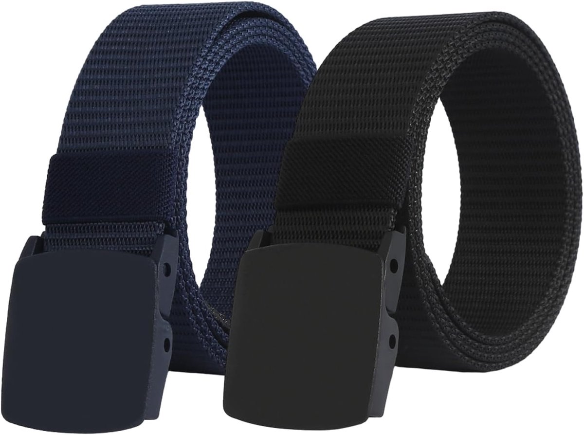 Nylon banden set van 2 - verstelbare elastische riem - zwart en blauw - ideaal voor sport en avontuur - ShopVlot