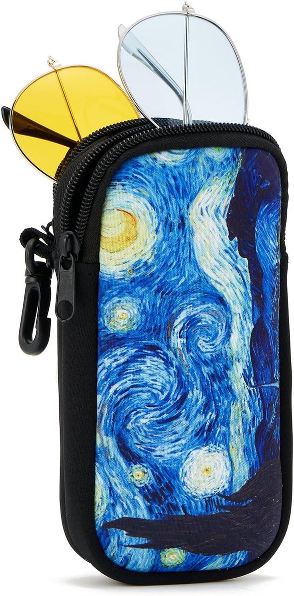 Bril etui met 2 vakken - lichtgewicht - beschermend - ideaal voor vakanties - ShopVlot