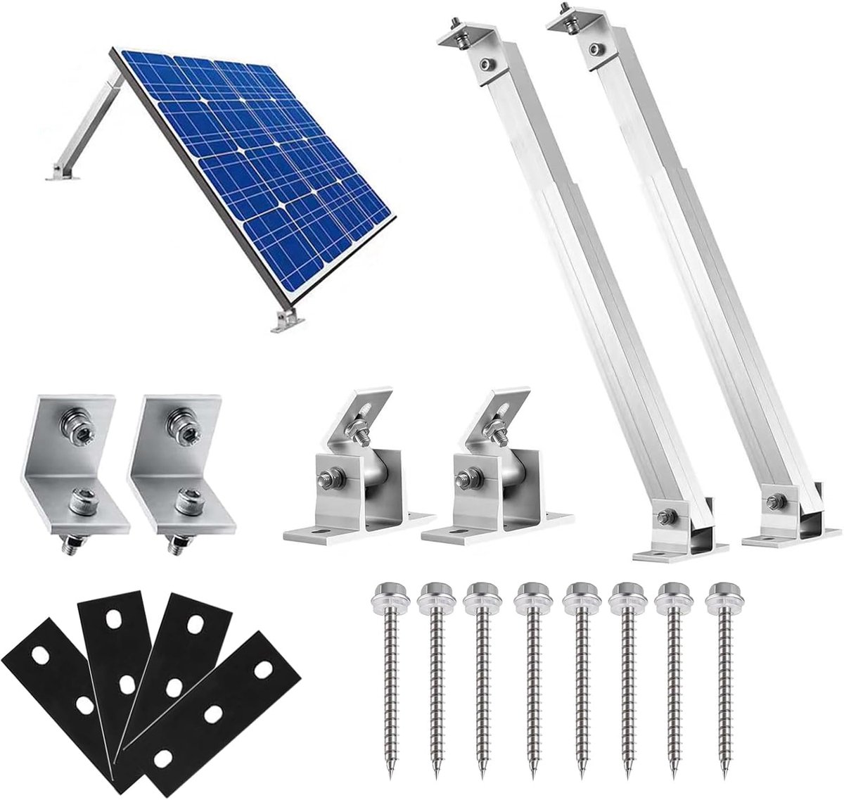 Solar panelhouder verstelbaar 15-30 graden - aluminiumlegering - eenvoudig te monteren - ShopVlot