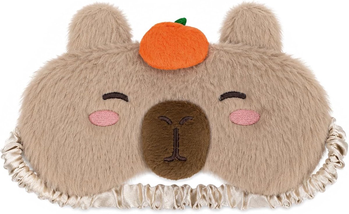 Slaapoogmasker - Zacht met schattig capybara motief - Comfortabel voor reizen en ontspanning - ShopVlot