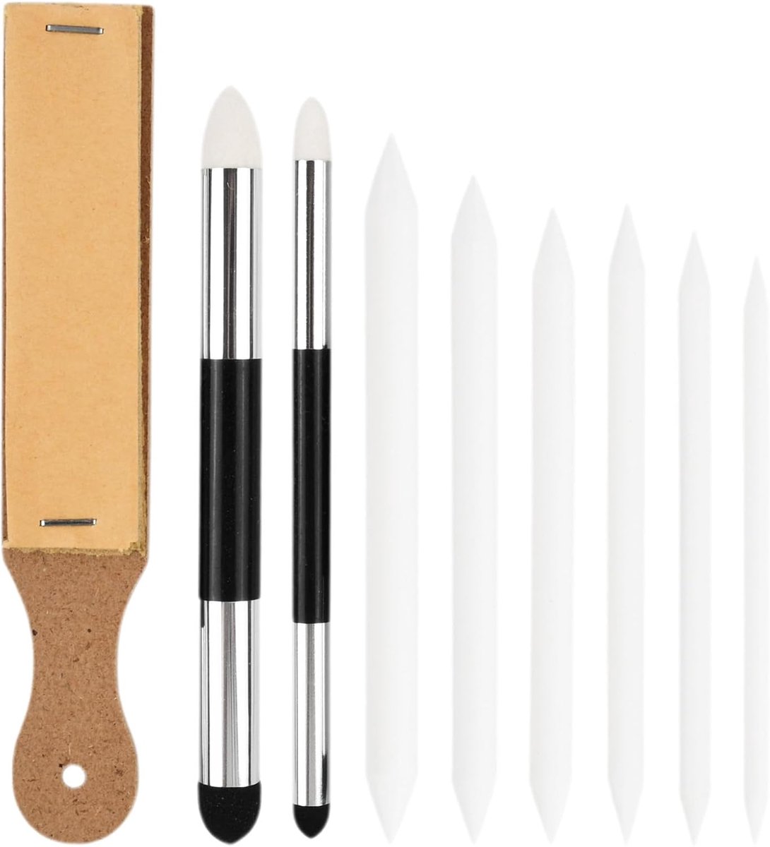 Tekenpennen 9 Stuks - Mengstomp en Tortillons - Herbruikbare Tips - Perfect voor Schetsen - ShopVlot