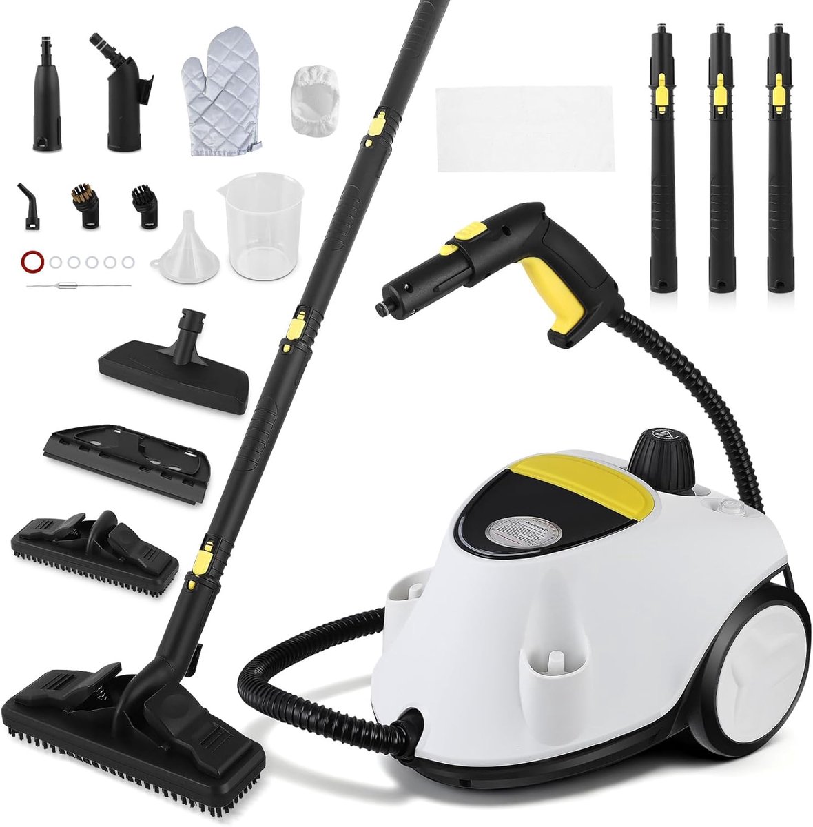 Stoomreiniger 2,1 l - roestvrijstalen tank - 70 minuten stoom - ideal voor vloer en bekleding - ShopVlot