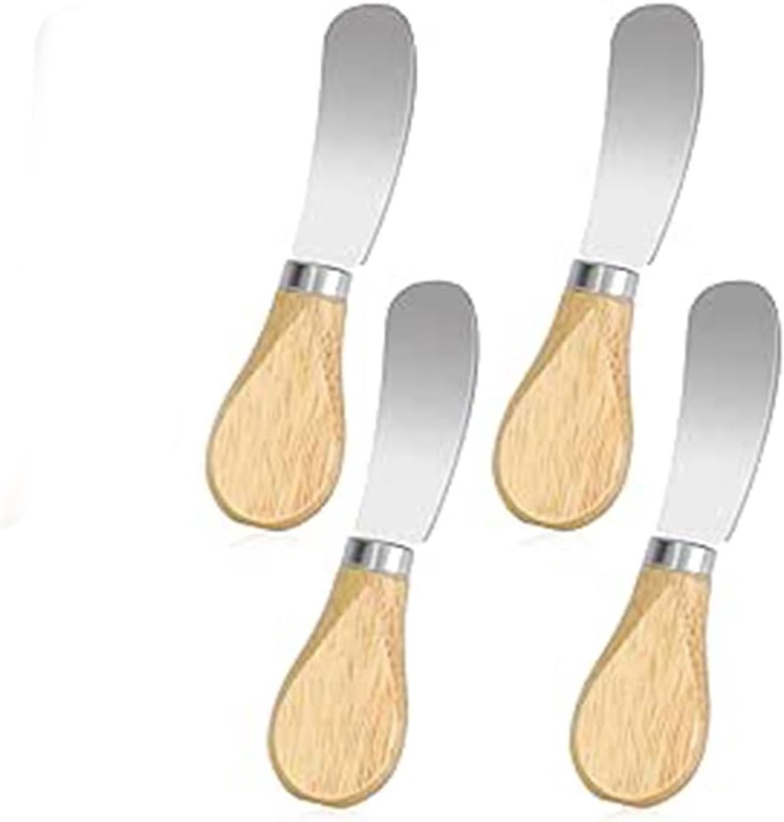 Botermes set van 4 - roestvrij staal - multifunctionele boterspatel - ideaal voor kaas en boter - ShopVlot