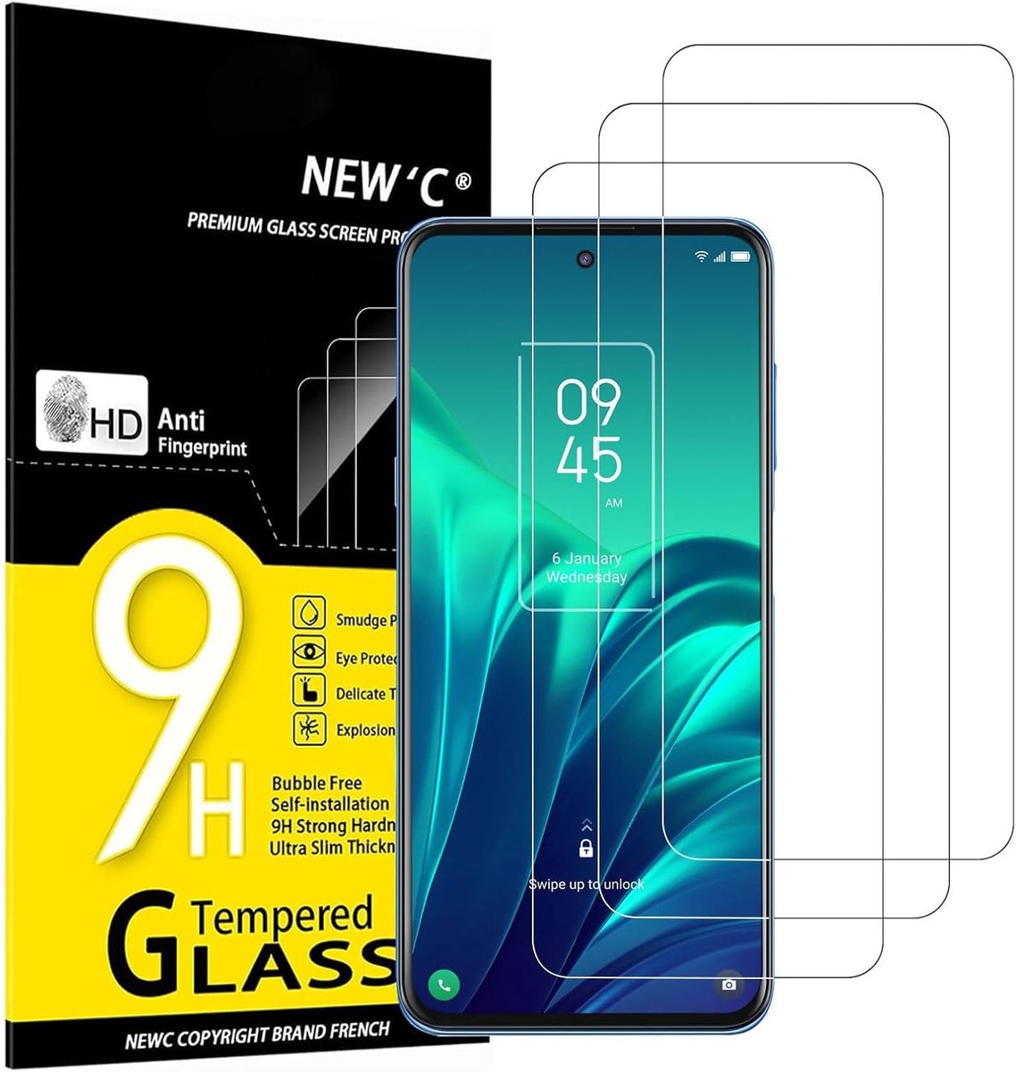 Screen protector 3-pack - gehard glas - 0.33mm ultra transparant - ShopVlot