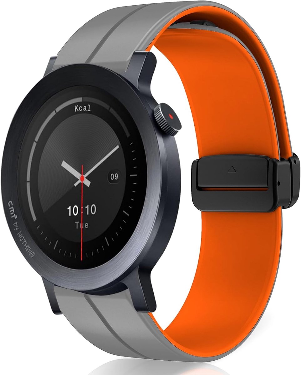 Horlogeband 22mm - Siliconen - Magnetische sluiting - Comfort voor dagelijks gebruik - ShopVlot
