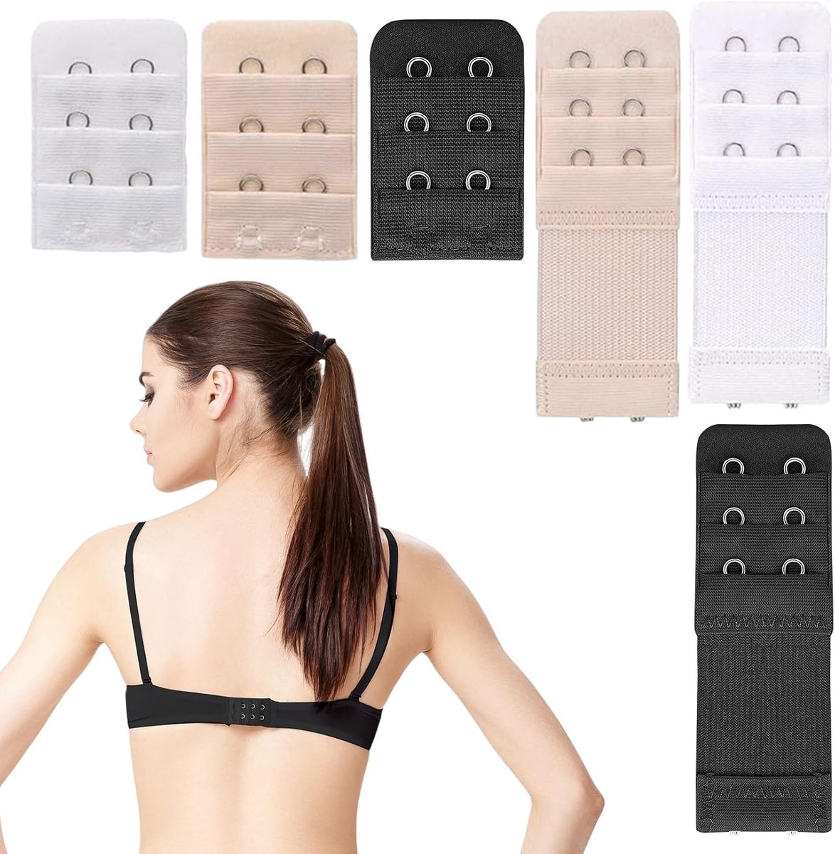 Beha-verlengingen set van 6 stuks voor extra comfort en verstelbaarheid in lingerie