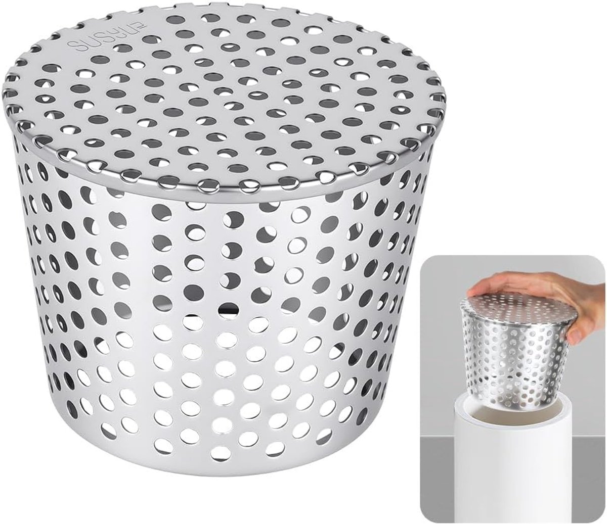 Gootbescherming 90-110 mm - RVS - Bladfilter - Voorkomt verstopping - ShopVlot