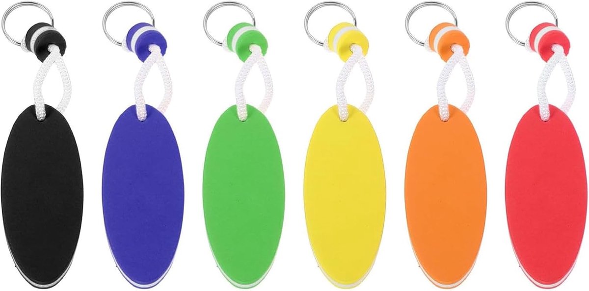 Drijvende sleutelhangers 6 pack - EVA foam - lichtgewicht - ideaal voor varen en vissen - ShopVlot