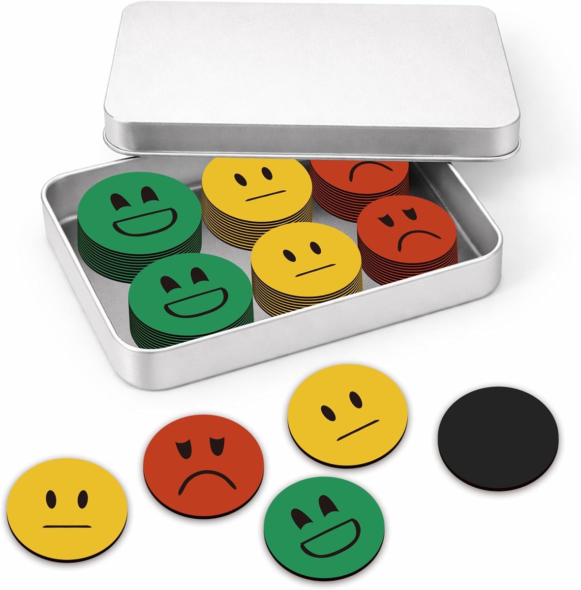 Smiley magneten beloningsbord - ø30mm - sterke hechtende platte magneet - ideaal voor kinderbeloningen - ShopVlot