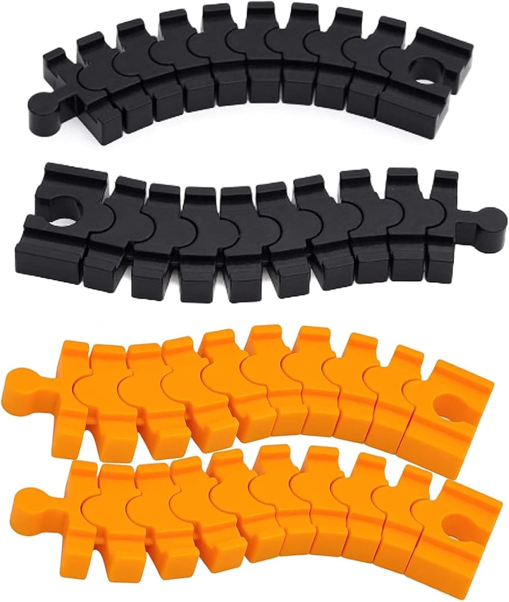 4 Pcs Flexible Coloured Railway Accessories for Brio Railway Accessories, Wooden Rails, Wooden Rails, Extension Set - ShopVlot