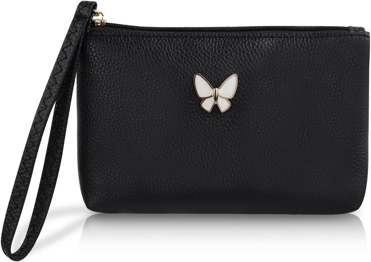 Kleine Make-Up Tas, PU Lederen Mini Cosmetica Tassen Wastas voor Vrouwen, Draagbaar Toilettenartikelen Tassen Clutch - ShopVlot