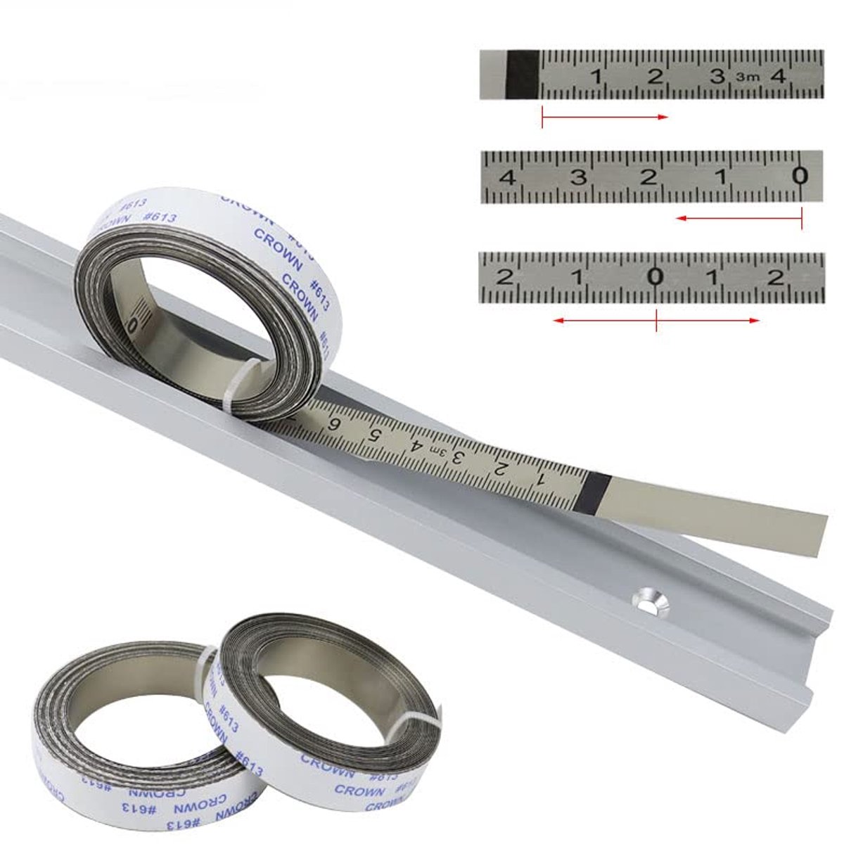 Metric Rulers Adhesive Track Strips for Miter Saw, Tape Measure Ladder Ruler, Middle to Right and Left, 2M-0-2 Metres - ShopVlot