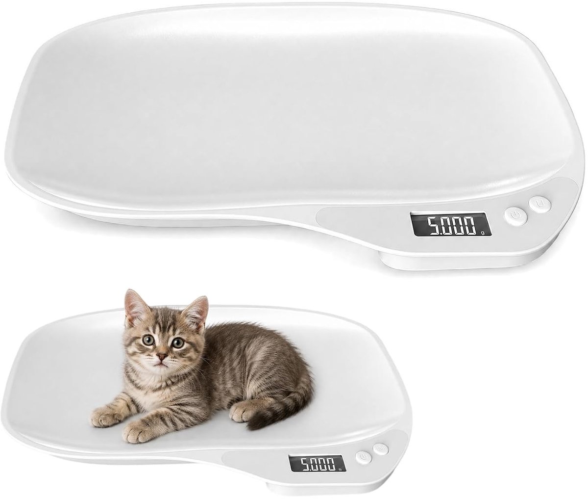 Pet Digital Scales, Small Animal Scales, Digital Pet Scales (g/g/ml/lb.oz), Dog Scale up to 15kg, LCD Digital Cat - ShopVlot
