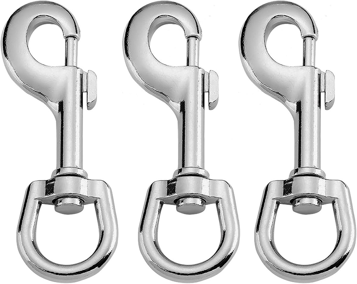 Carabinero a Pivoto Stainless Steel Tortante 3 Pieces Keychains for Leisse Dog Backpack Leash (68mm) - ShopVlot