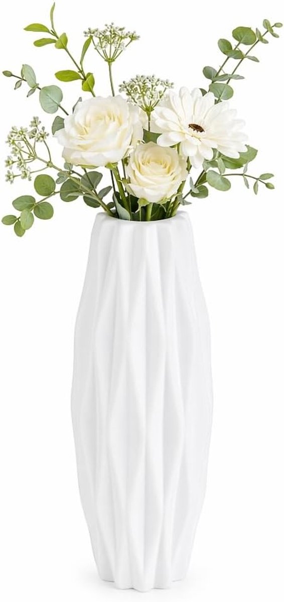 1 stuk bloemenvaas, onbreekbare kunststof, decoratie voor thuis, geometrische tafeldecoratie voor bruiloft, woonkamer - ShopVlot
