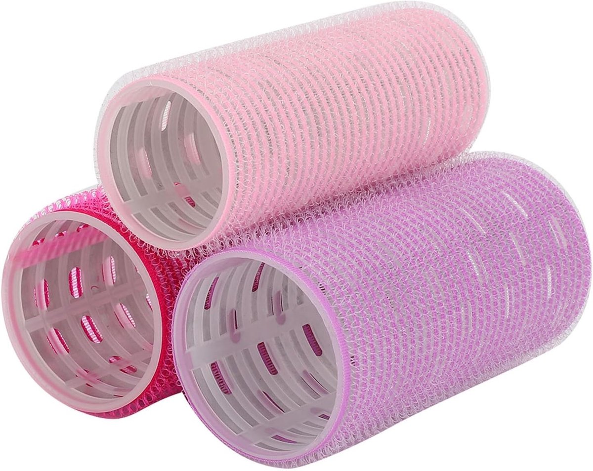 3-delige set zelfklevende haarrollers voor volume en krullen, geschikt voor lang, medium en kort haar