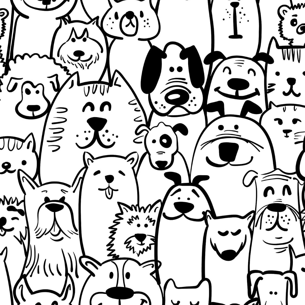 CiCiwind Self-Adhesive Wallpaper 44 cm x 3 m Children's Room Wallpaper White and Black Dog Sheep Thickened Furniture - ShopVlot