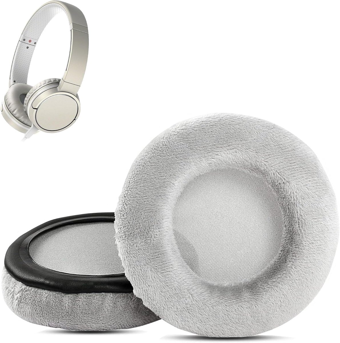 Ear Pads Compatible with Sony MDR-ZX660 MDR ZX600 Headphones Ear Pads Replacement Pad (Soft Fabric/High Quality Foam) - ShopVlot