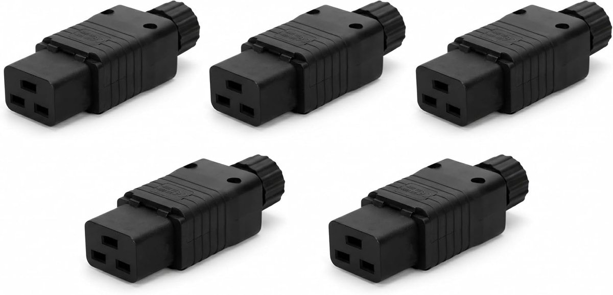 IEC 320 C19 contactstekker om zelf te solderen, 16A 250V, CE & RoHS gecertificeerd, 3-polig voor PDU, UPS, servers en - ShopVlot
