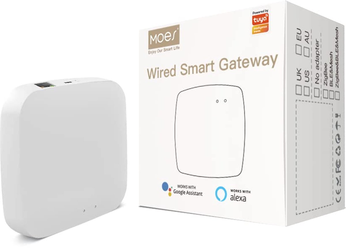 MOES Tuya ZigBee Wired Smart Gateway/Hub for Tuya ZigBee product, Smart Life APP Wireless Remote Control Works with - ShopVlot