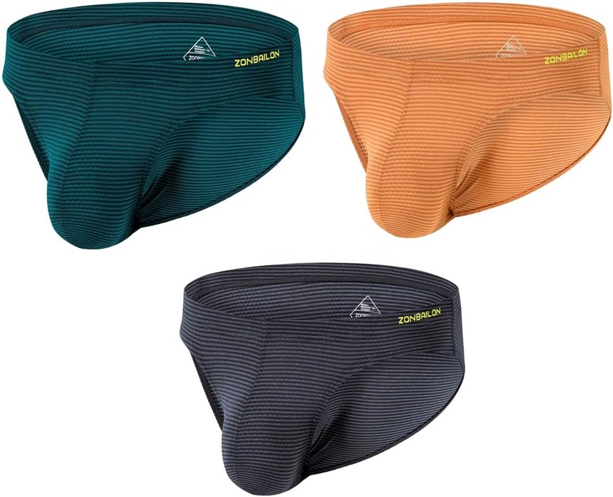 Men's briefs, triangular shape, sexy, skin-friendly and comfortable, bulging, breathable, elastic, 3*Mul 01 - ShopVlot