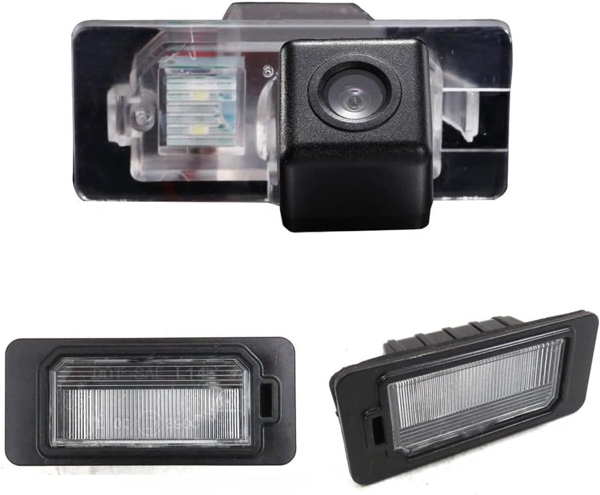 Rear View Camera License Plate, IP68 Waterproof License Plate Light Night Vision Rear View Camera Parking Aid - ShopVlot