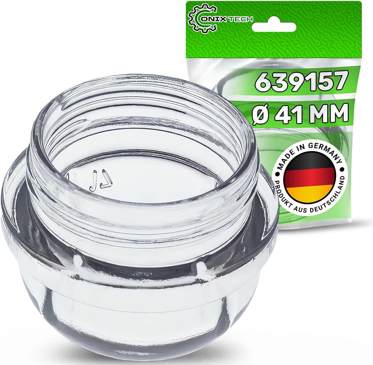 ONIX TECH Lampshade made of glass, Ø 41 mm, with original code 639157 for Gorenje - Made in Germany - ShopVlot