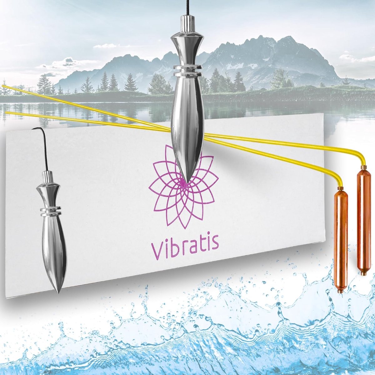 Vibratis Professional wobble sticks, premium model and Egyptian divination pendulum, ideal for starting dowsing opia - ShopVlot