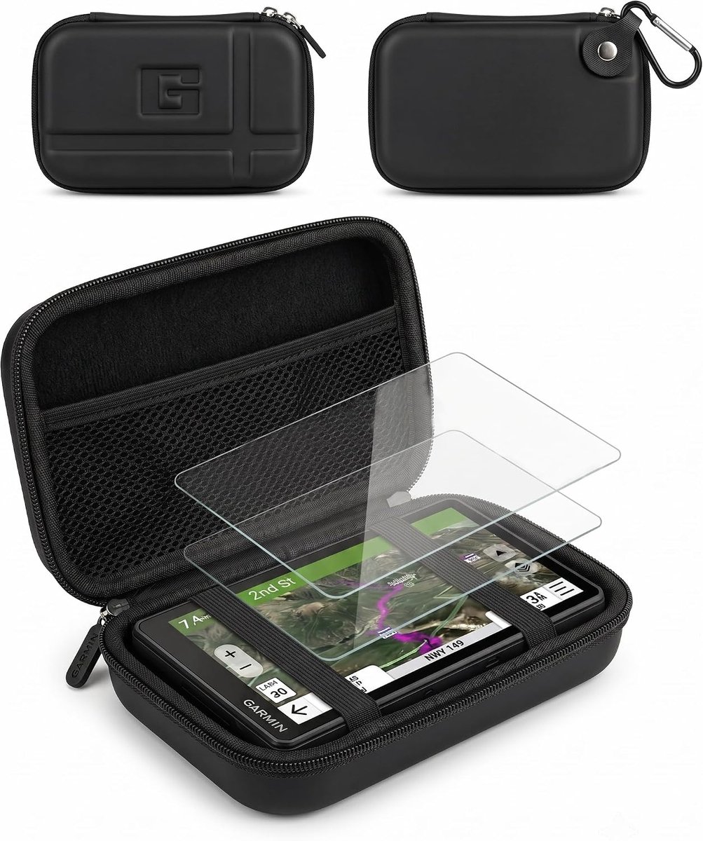 Carry Case + 2 Mats Screen Protector Films Compatible with Garmin Zumo XT3 6 Inch / XT2, Anti-Glare Protective Films - ShopVlot