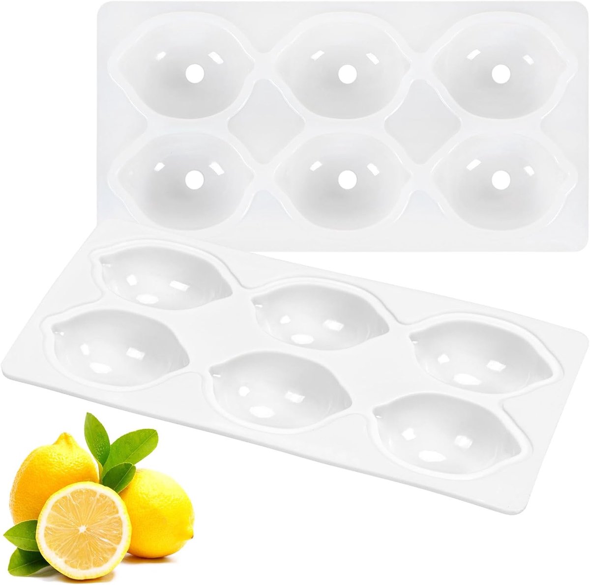 Vinuwu 6 Compartments, Silicone Moulds Lemon, 3D Lemons, Silicone Mould, Fruits for Brownies, Mousse Cake, Baked - ShopVlot
