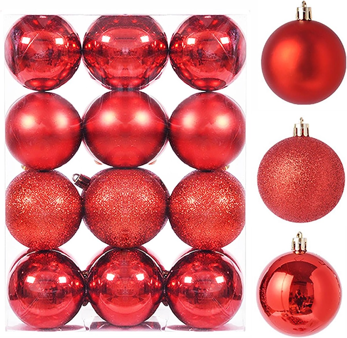 24 Pieces Christmas Baubles Ornaments for Christmas Decorations, 3 cm, Colorful Christmas Tree, Shatterproof Ornaments - ShopVlot