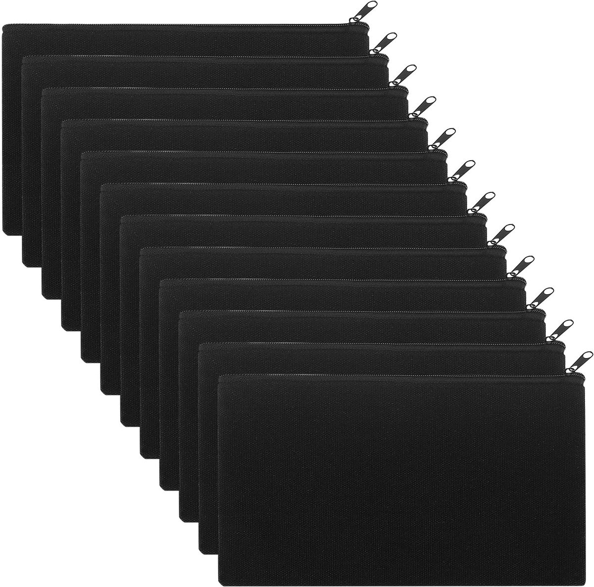 12 Stuks DIY blanco stoffen tassen, reistoilettassen, cosmetische tassen met ritssluiting, bruidsmeisjescadeau etui - ShopVlot