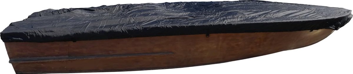 Boat Tarpaulin 600D Luxury Black - Size: 490-550 cm long x 230 cm wide - Universal boat sailing - ShopVlot